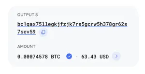 Blockchain explorer screenshot
