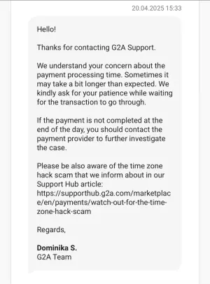G2A message 2 screenshot