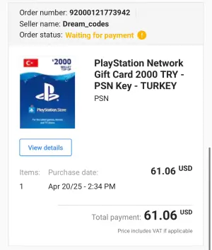 G2A order screenshot